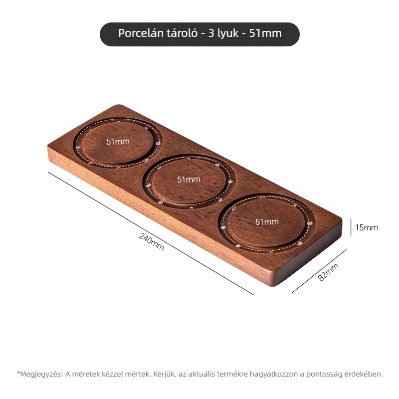 Tömörfa retro stílusú mágneses fali tárolólap kávéport poros tálakhoz