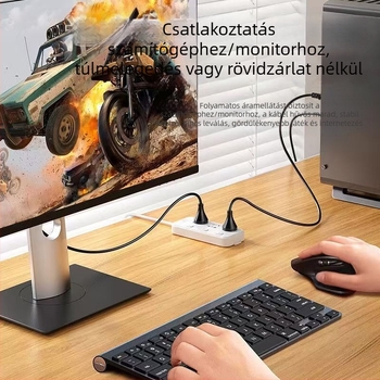 Biaze tápkábel, 3C-tanúsítvánnyal és nemzeti szabvánnyal, háromvezetékes végdugóval, asztali számítógépekhez és monitorokhoz.