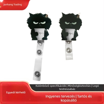 Akril medál karikatúra motívummal – nyomtatott kép, anyag: akril, forma: karikatúra, könnyen húzható csat