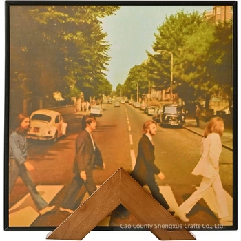 Fából készült falra szerelhető vinillemez tartó – modern, letisztult stílus, testreszabható feldolgozás, felnőtt használatra