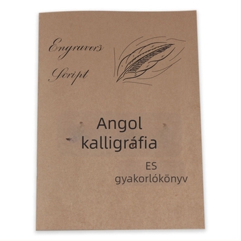 Angol kalligráfia gyakorló másolókönyv körkörös vonalakkal, vonásrend, kezdőknek, dekoratív betűtípus, Yu Mowen