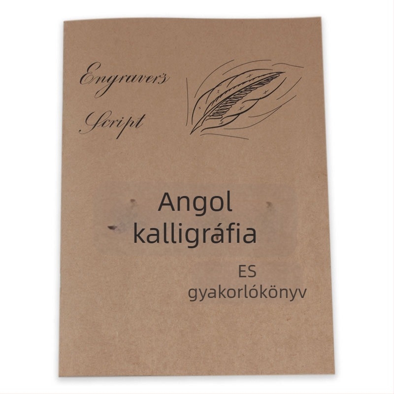 Angol kalligráfia gyakorló másolókönyv körkörös vonalakkal, vonásrend, kezdőknek, dekoratív betűtípus, Yu Mowen