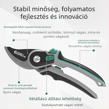 GREEN GUARD SK5 acél kétszeres hatású metszőolló kerthez és virágokhoz