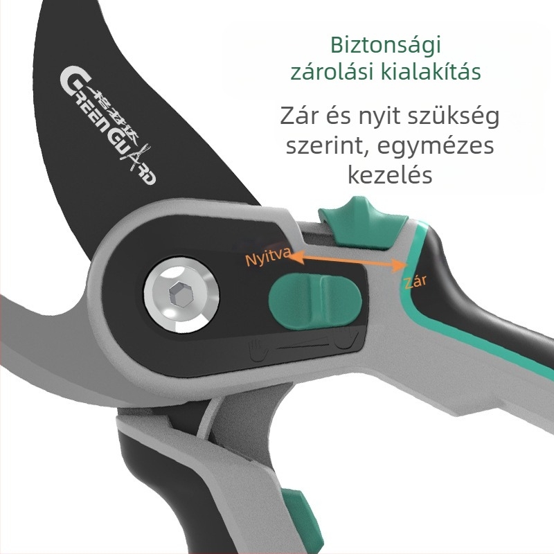 GREEN GUARD SK5 acél kétszeres hatású metszőolló kerthez és virágokhoz