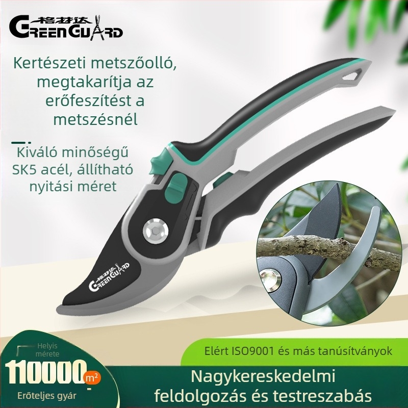 GREEN GUARD SK5 acél kétszeres hatású metszőolló kerthez és virágokhoz