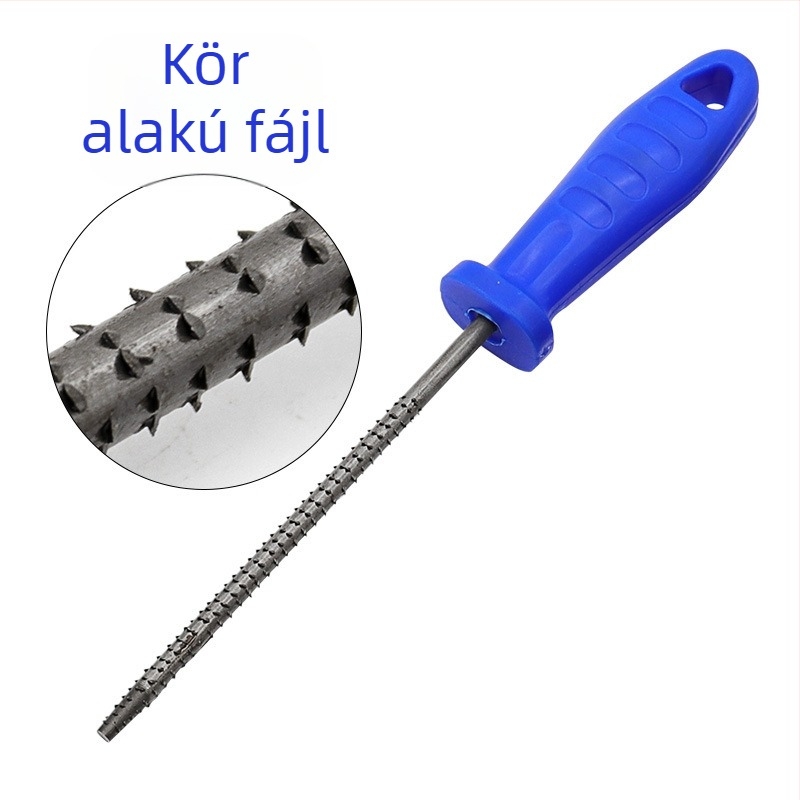 Három darabos fame-reszelő készlet fogantyúval — acélból készült reszelők: félköríves, lapos és kerek