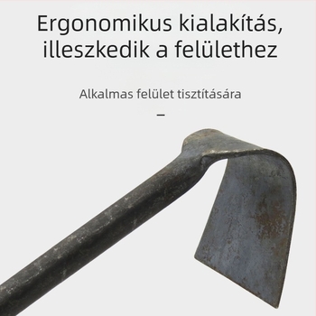 Rozsdát eltávolító lapát – öntöttvas test, vasnyél, kettős funkciójú kaparó modell