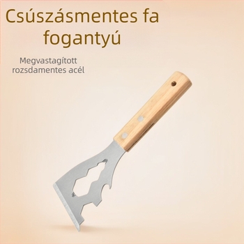 Rozsdamentes acél tisztítólapát cementhez – nehéz terheléses, modern minimalista stílus, nyomtatott logó, testreszabható