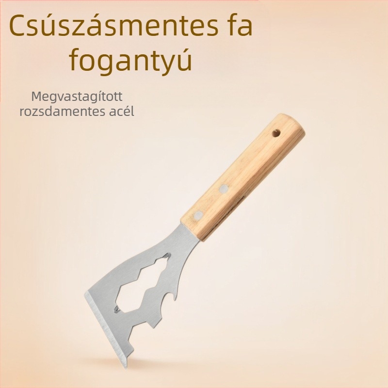 Rozsdamentes acél tisztítólapát cementhez – nehéz terheléses, modern minimalista stílus, nyomtatott logó, testreszabható