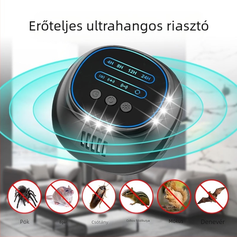 360°-os beltéri ultrahangos kártevőriasztó egerekre, rovarokra és mókusokra