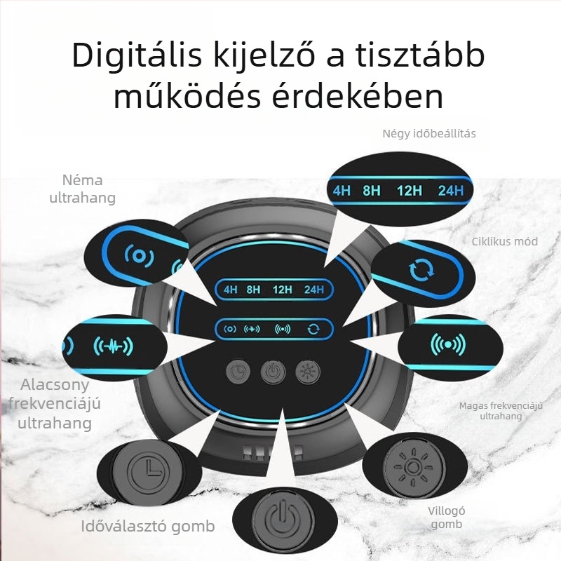 360°-os beltéri ultrahangos kártevőriasztó egerekre, rovarokra és mókusokra