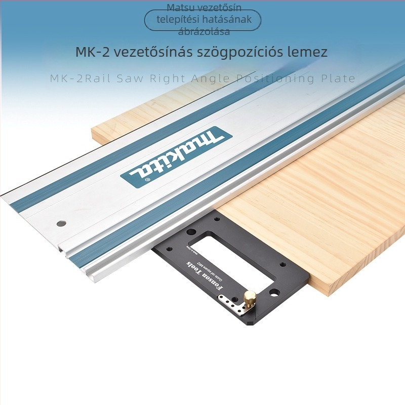 90 fokos pozicionáló lemez vezető sínhez a körfűrészhez, fém, 2 darab Fengsen
