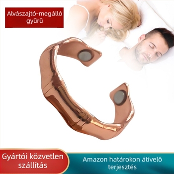 Mágneses uniszex gyűrű, elektroplatírozott fém, állítható nyitás