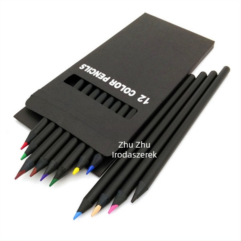 Fából készült ceruza készlet deformált puha ceruzákkal, rajzceruzákkal, többfejű és építő blokk ceruzákkal, blister csomagolásban 12 darab