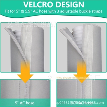Velcro-ral ellátott klímaberendezés csővédő hüvely, szigetelt, porálló és hőálló, kipufogócső védő