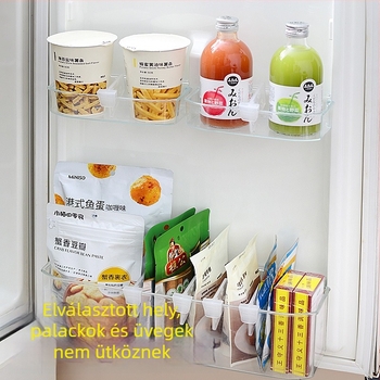 Kinyújtható tároló elválasztó — PP, 1 réteg, oldalsó polc kis tárgyak számára