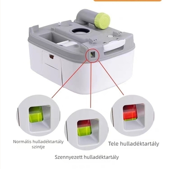 Hordozható összecsukható vécé, 24 literes kapacitás, kültéri használatra, RV-hez és otthoni fürdőszobához