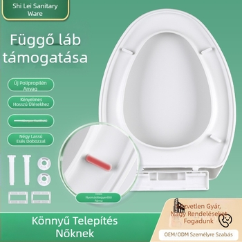 WC-ülőkefedél – V-alakú, vastított, lassú zárás, anyag PP lemez, furatok közötti távolság állítható 11–17, modell 069