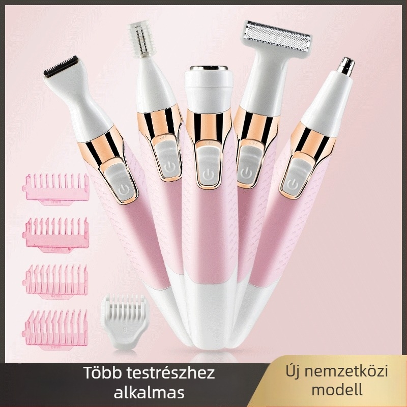 Elektromos borotva és szőrtelenítő, XD-850A modell, USB/elektrikus energiaellátás, rozsdamentes acél vágófej, egész testre használható