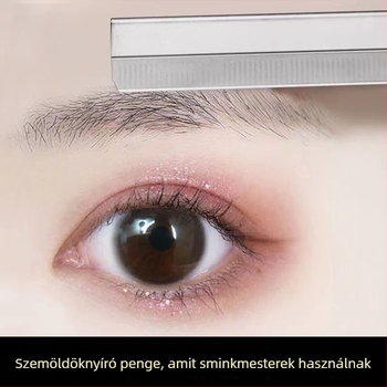 Fa Lin Szemöldök formázó kés rozsdamentes acél pengével, hullámos pengével, egyszer használható kozmetikai eszköz