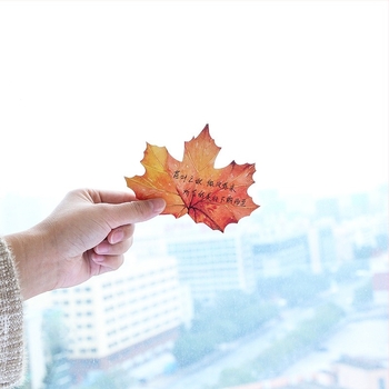 Levél alakú kártyák - One-Leaf Letter Paper sorozat, falidísz, hátul üres, egyszerű és modern stílus, esküvőkön és irodákban ideális ajándék