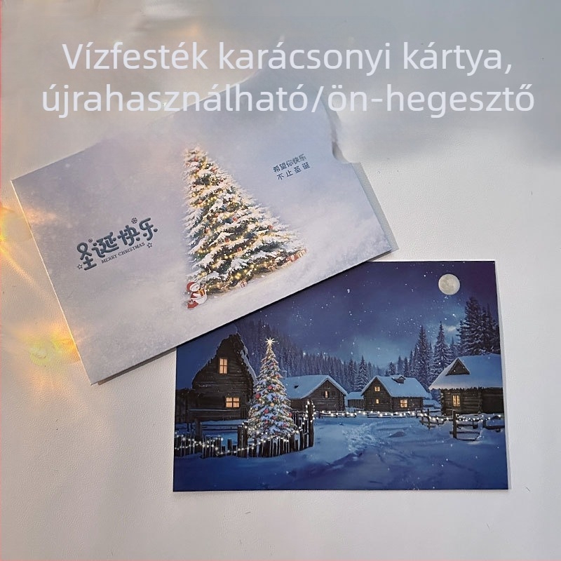 Üdvözlőlap kartonból; nyomtatott kivitel; karácsonyra alkalmas; puha és aranyos stílus; márka Happy ant