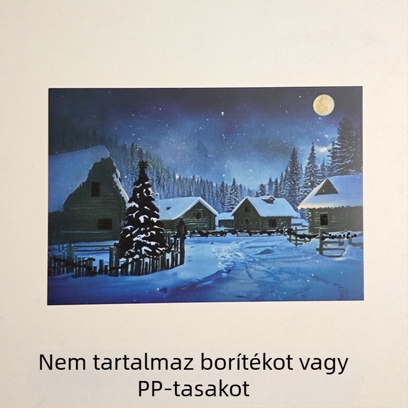 Üdvözlőlap kartonból; nyomtatott kivitel; karácsonyra alkalmas; puha és aranyos stílus; márka Happy ant