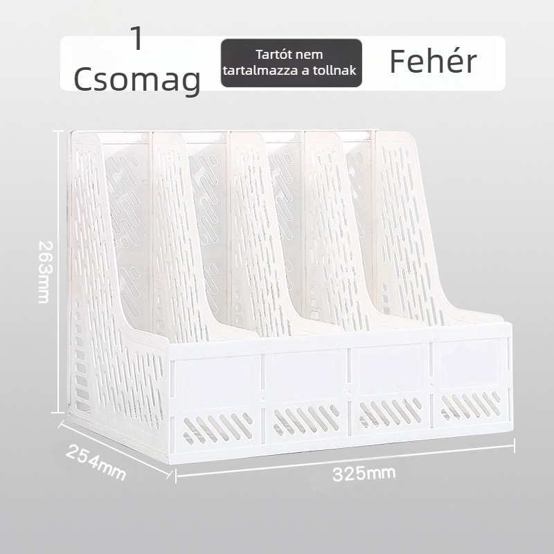 Intellectual Power műanyag fájloszlop-tartó, 4 rétegű asztali rendező, modell 888