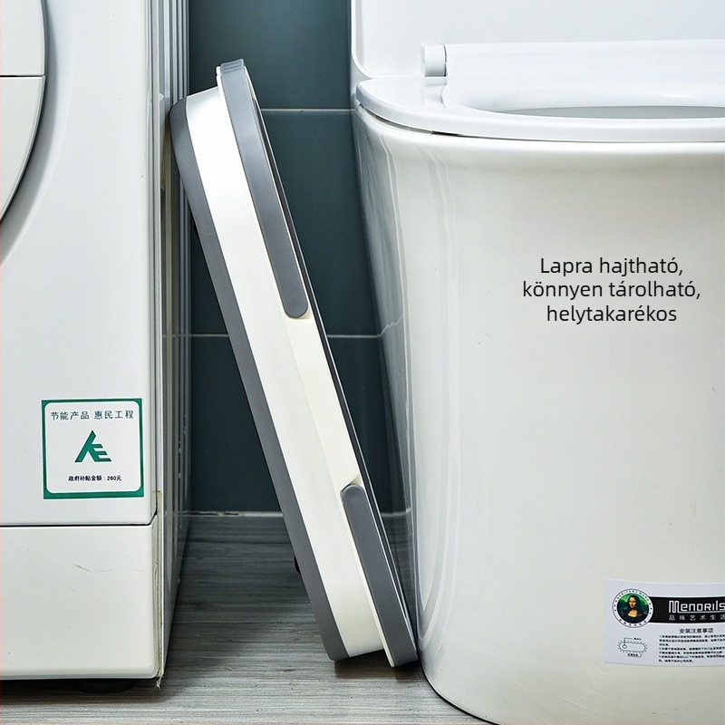 Hordozható téglalap alakú mop tartály görgőkkel, összecsukható, műanyag (független márka; 2024-ben debütált; tömeg 720 g)