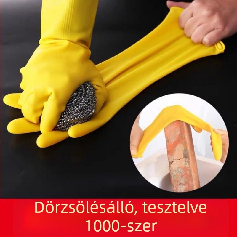 Shangrui latex kesztyűk a konyhába, vastagított kivitel, kopásálló és vízálló, mosogatáshoz