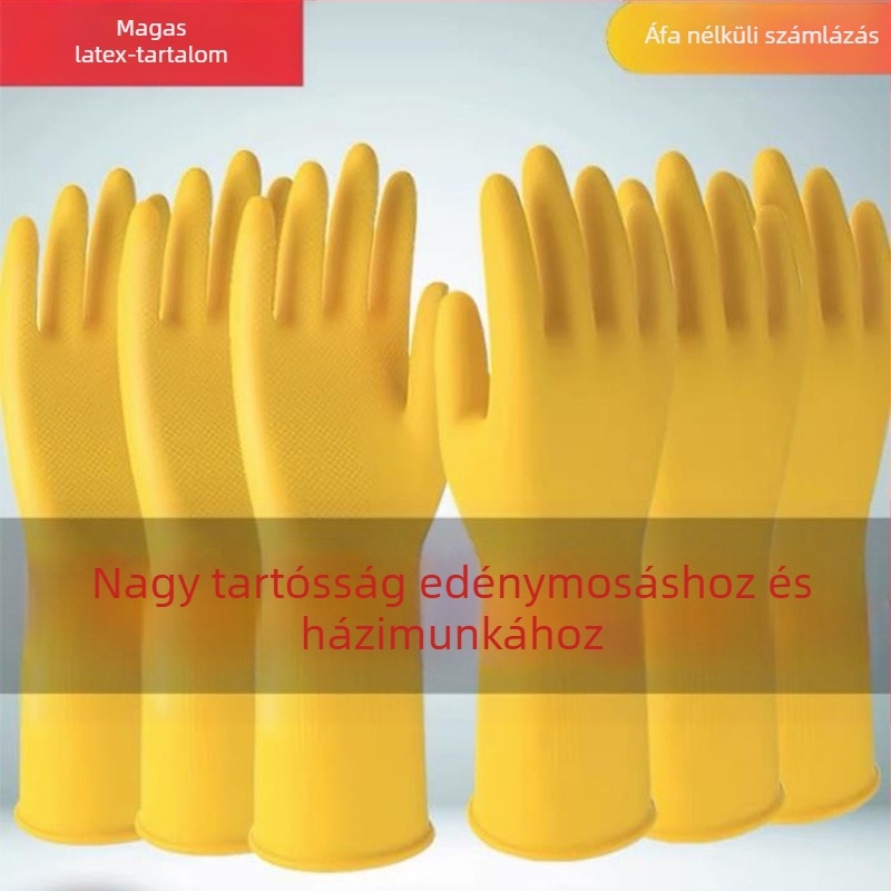 Shangrui latex kesztyűk a konyhába, vastagított kivitel, kopásálló és vízálló, mosogatáshoz