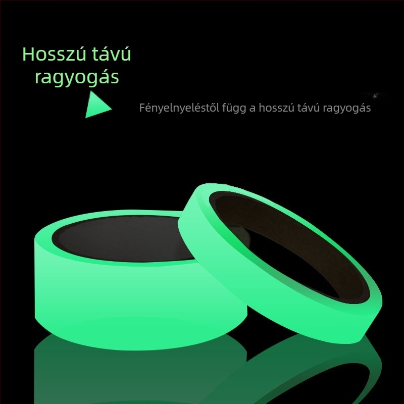 Fluoreszcens szalag, PET (polietilén-tereftalát), 0,18 mm, rövid távú hőállóság 150°C, hosszú távú hőállóság 120°C