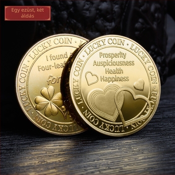 Vasból készített emlékmedál szívmotívummal és szerencsés négylevelű lóhere motívummal; Márka: One Silver and Two Blessings; Kategória: Emlékmedálok; Csomagolás: PP zacskó; Alkalmazási területek: Iroda