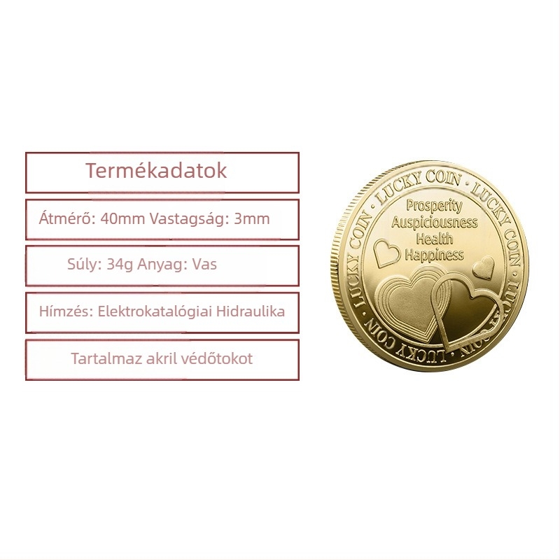 Vasból készített emlékmedál szívmotívummal és szerencsés négylevelű lóhere motívummal; Márka: One Silver and Two Blessings; Kategória: Emlékmedálok; Csomagolás: PP zacskó; Alkalmazási területek: Iroda