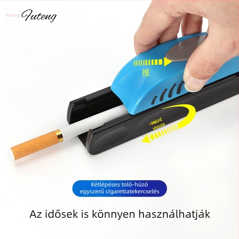 8.0 mm kézi cigaretta-tekercselő toló-húzó mechanizmussal, könnyen használható, egycsöves töltő dohányhoz