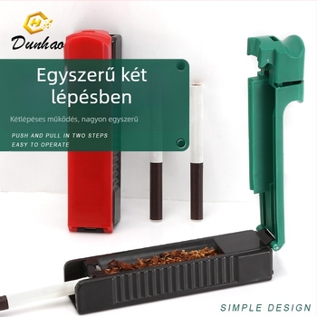 Kézi cigaretta húzó, műanyag kivitel, hordozható, könnyen használható, DIY cigaretta gördítő eszköz
