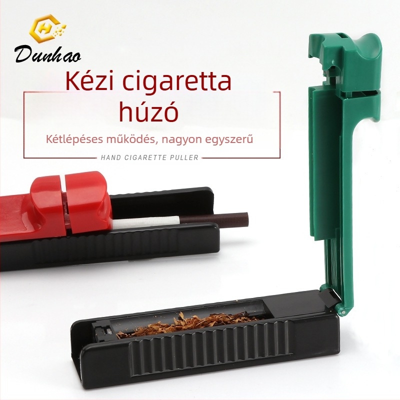 Kézi cigaretta húzó, műanyag kivitel, hordozható, könnyen használható, DIY cigaretta gördítő eszköz