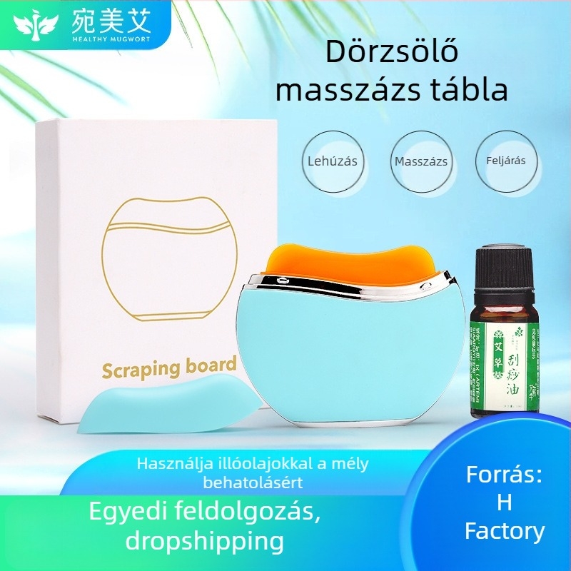 Masszázs tábla esszenciális olajjal – szarv anyagból, kompakt és könnyű