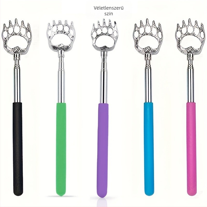 Rozsdamentes acélból készült teleszkópos hátkaparó medve karma designú, hátmasszázs