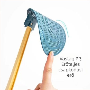 Háztartási légy- és szúnyogcsapó hosszú műanyag nyéllel, egyszerű stílus, nem toxikus, testreszabható, cél: légy, csótány és szúnyog