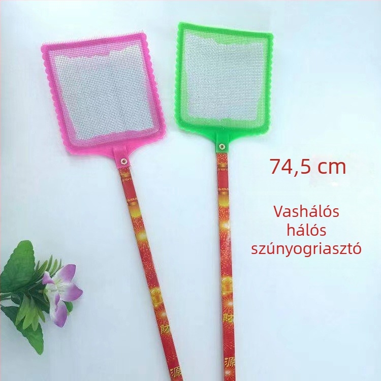 Szúnyogcsapó bambuszból és vas hálóval; kínai stílusú; nem toxikus