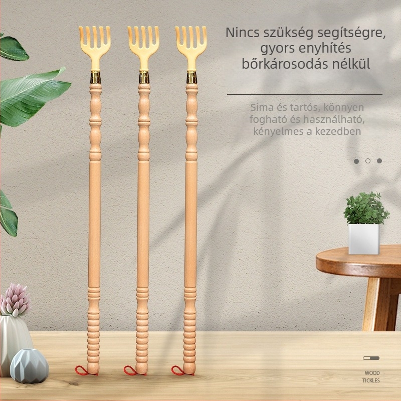 Hátvakaró – kézben tartható, fa/bambusz hátvakaró (Funkció: hátsó vakarás; Anyag: fa/bambusz)