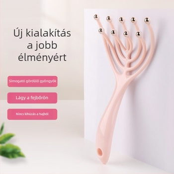 Fej masszírozó kilenc karmás és öt karmás dizájnnal, műanyag test, 41 g, családi típus, csomagolás 500 darab