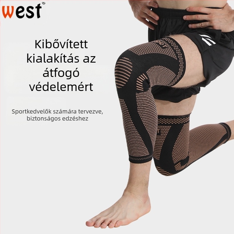 Réz térdvédő — ízületek meleg védelme, uniszex, őszi-téli szezonhoz, vastagított és meghosszabbított kivitel