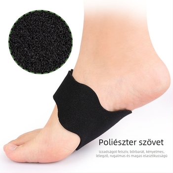 Íves talpbetét lyukkal – ortopéd ívtámasz és ütéscsillapító (modell 011); anyagok: SBR, poliészter, SEBS; alkalmas lábbeli: csizma, szandál, hétköznapi cipő, meleg cipő, textilcipő, munkás cipő, papucs; évszakok: nyár, tél, tavasz, ősz