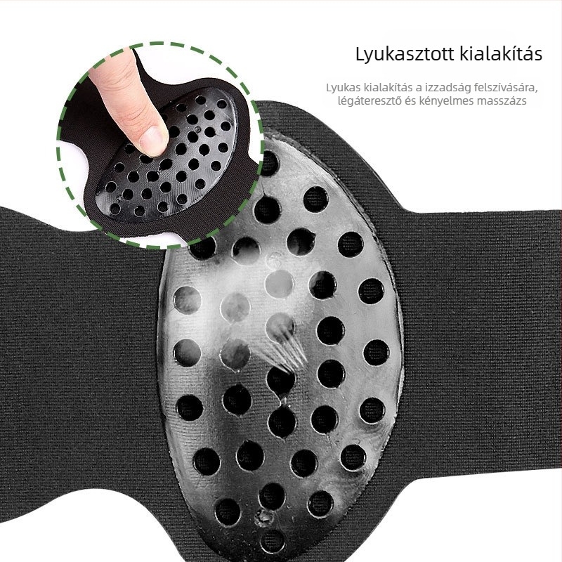 Íves talpbetét lyukkal – ortopéd ívtámasz és ütéscsillapító (modell 011); anyagok: SBR, poliészter, SEBS; alkalmas lábbeli: csizma, szandál, hétköznapi cipő, meleg cipő, textilcipő, munkás cipő, papucs; évszakok: nyár, tél, tavasz, ősz