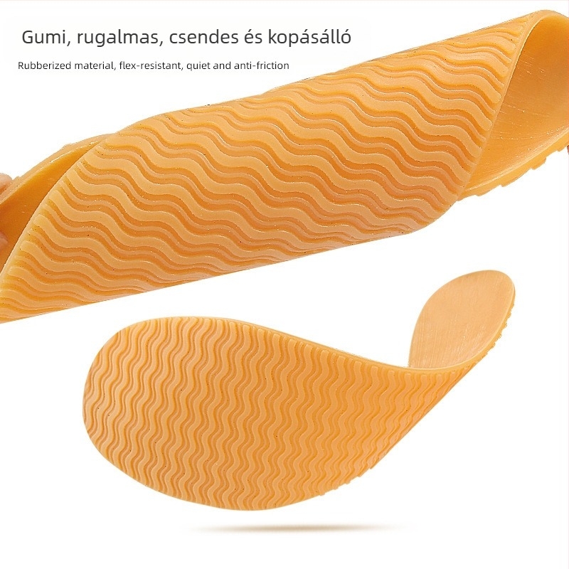 Teljes gumírozott talptapasz cipőkhöz – kopásálló, csúszásmentes és zajcsökkentő; Water Ripple Heel Sticker stílusú; minden szezonban használható