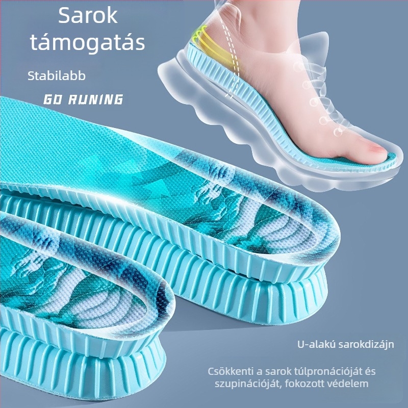 PU sport talpabetét 6085 – nedvszívó, légáteresztő, magas rugalmasságú ütéscsillapítás, teljes hosszúságú talpbetét, sneakershez, csizmákhoz és hétköznapi lábbelikhez, uniszex