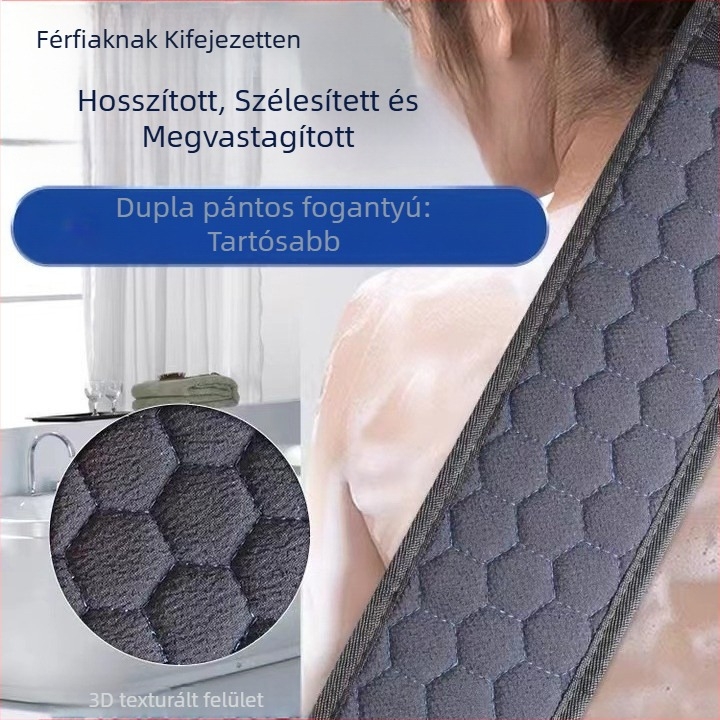 Férfiaknak készült vastagabb, hosszabb háti dörzsölő törölköző fürdéshez – Qiao Jiaren