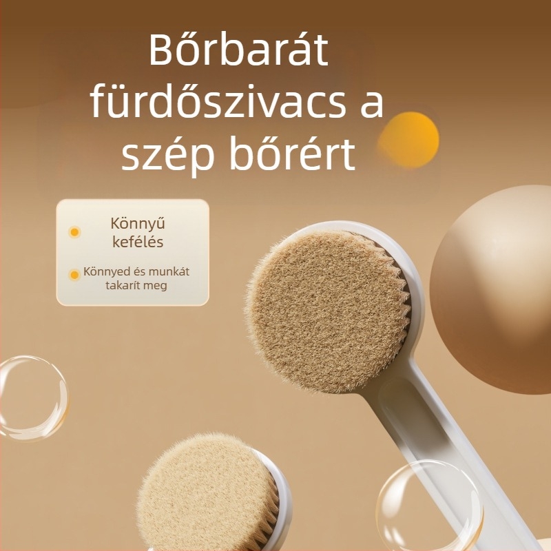 Laibei Hosszú nyeletű fürdőecset — puha sörtéjű, hátmosó és masszázs funkcióval, multifunkcionális tisztítóecset